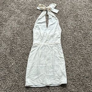Abercrombie cream/white halter dress